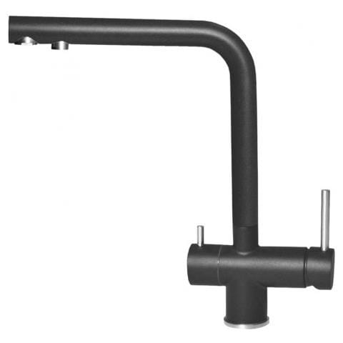Miscelatore Filtrante Monocomando con canna girevole Tourmaline 22x32 cm Granitek Nero 40 - Foto 2