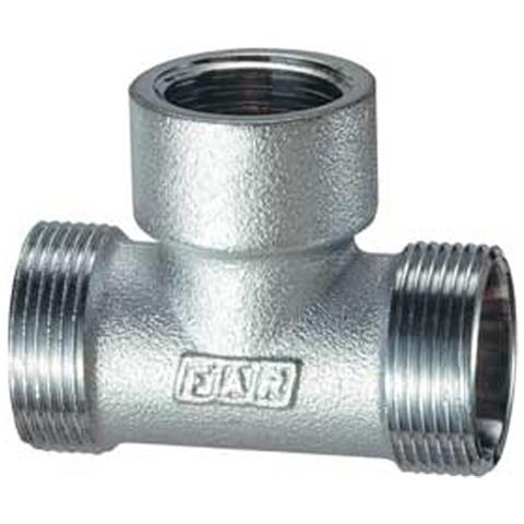 Raccordo A T 3/4"" Femmina Con 2 Monoconi Rame Cromato 5460 34 - Foto 1