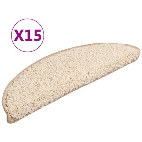 Tappetini Per Scale 15 Pz Crema 56x20 Cm - Foto 1