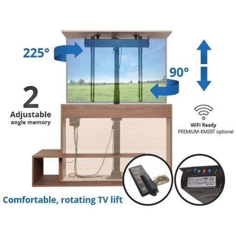 Sollevatore Per Mobili Tv Elettrico Per Monitor Fino A 30 Kg Girevole Regolabile In Altezza Xantron Premium-k1-rotolift - Foto 2