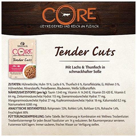 Wellness Nucleo Tender Cuts Wet Cat Food Naturale Grano-libero Completo - Tonno 6 X 85 G Sacchetti - Foto 4