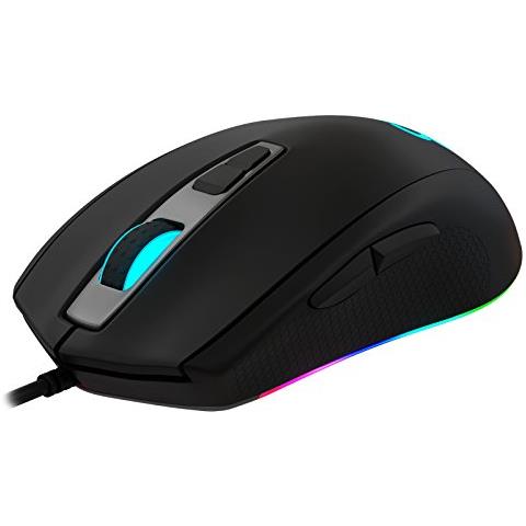 Helios - Mouse da Gaming con illuminazione RGB per fasi e diversi effetti di illuminazione grazie ad un Software Personalizzabile (sensore ottico fino a 10000 dpi), Nero - Foto 2