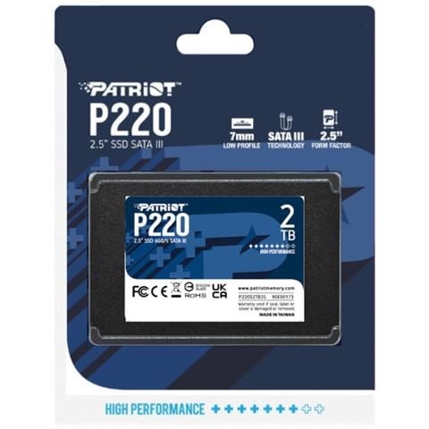 SSD 2 TB Serie P220 2.5" Interfaccia Sata III 6 GB / s - Foto 5