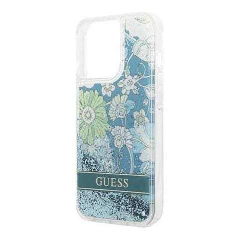 Hard Cover Flower Liquid Glitter Green, Iphone 13 Pro, Guhcp13llflsn (guhcp13llflsn) - Foto 1