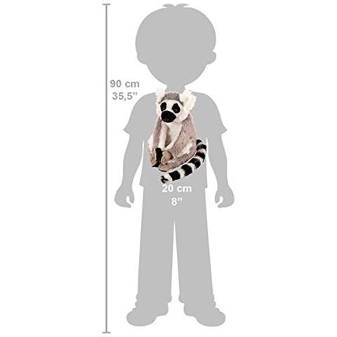 Repubblica Selvaggia Lemure Dalla Coda Ad Anelli Peluche, Animale Farcito, Peluche, Regali Per Bambini, Coccoloni, 8 Pollici - Foto 3