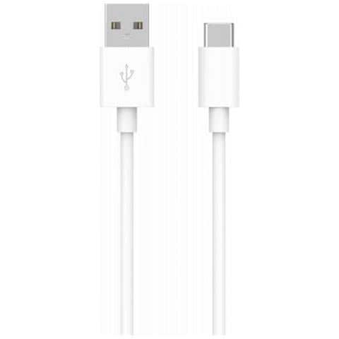 Caricabatterie Da Muro Usb A 2.4a Fastcharge + Cavo Usb A /usb C, Bianco - Foto 2