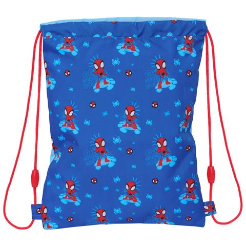 Zainetto Con Cordini Spidey Azzurro 26 X 34 X 1 Cm - Foto 4