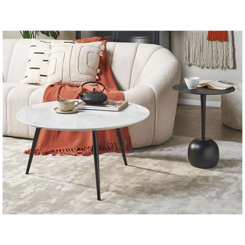 Tavolino Da Caffè Effie Marmo Bianco - Foto 1