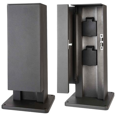 Puka Mana Colonnina Elettrica Multipresa Verticale Esterno Giardino 2 Prese Corrente Per Ricarica Alimentazione 230v Ip68 / Ip44 - Foto 1
