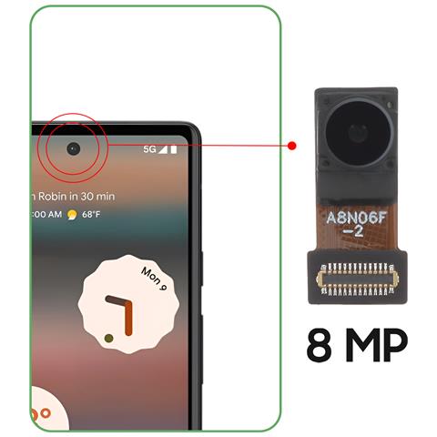 Fotocamera Frontale Per Google Pixel 6a Sensore Selfie 8mp - Foto 2