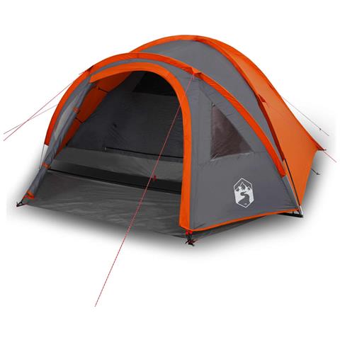 Tenda Da Campeggio A Cupola 4 Persone Arancione Impermeabile - Foto 2