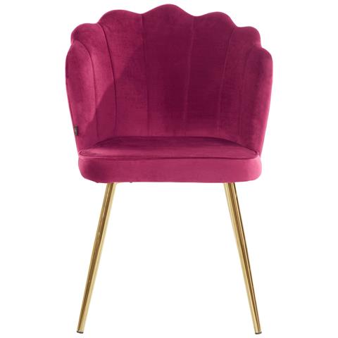 Silvia Set Di 2 Sedie Da Pranzo Imbottite In Velluto Bordeaux - Foto 2