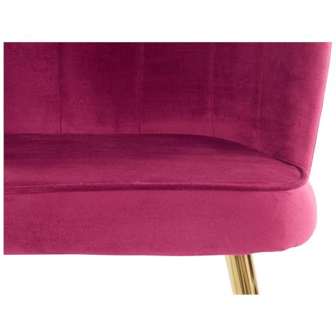 Silvia Set Di 2 Sedie Da Pranzo Imbottite In Velluto Bordeaux - Foto 6