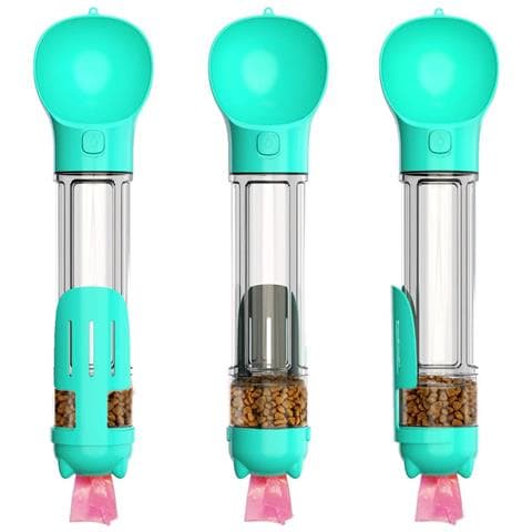 Bottiglia Portatile Multifunzionale Per Animali Domestici, 500 Ml, Turchese - Foto 1