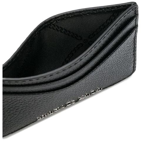 Black Casual Card Holder Portatessere Pelle Di Mucca Accessori Donna Nero Eu One Size, 34h9sj6d1l-001 - Foto 3