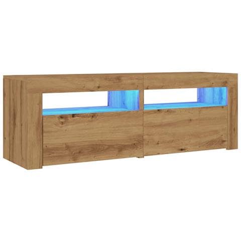 Mobile Porta TV con LED Artigianale 120x35x40 cm Multistrato - Foto 2