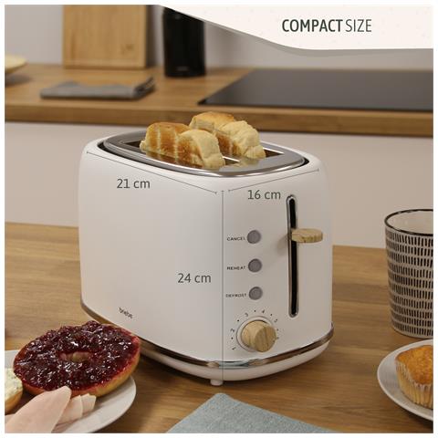 Briebe Skt1167wht Nordic Tostapane A Fessura Larga A 2 Fette+ Bollitore Elettrico 1,7l Senza Bpa 2200w Bianco - Foto 8