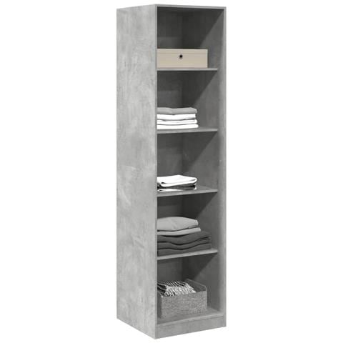 Armadio Grigio Cemento 50x50x200 Cm In Legno Multistrato - Foto 3