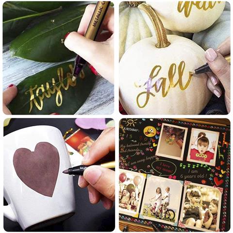 Pennarelli In Colori Metallizzati. 10 Colori Con Punta Da 2mm. - Foto 2