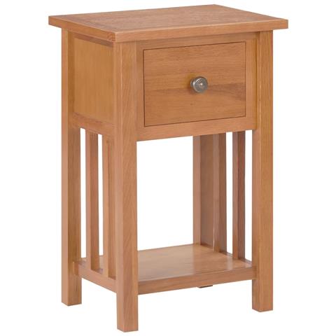 Lusso Casadino -  Tavolino Portariviste Con Cassetto 35x27x55 Cm Legno Di Rovere - Foto 2