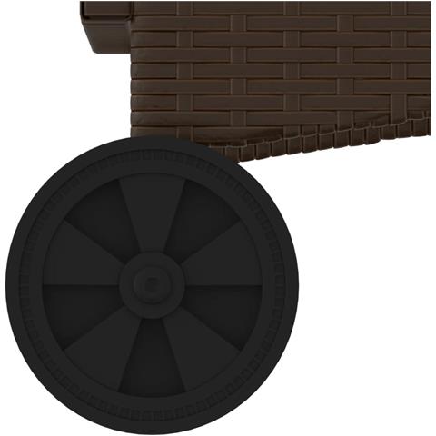 Lettini Prendisole 2 pz con Cuscini Marrone in Polyrattan - Foto 9