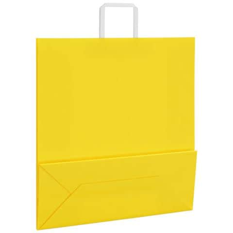 Sacchetti di Carta 250 pz con Manici Gialli 45x17x48 cm - Foto 9