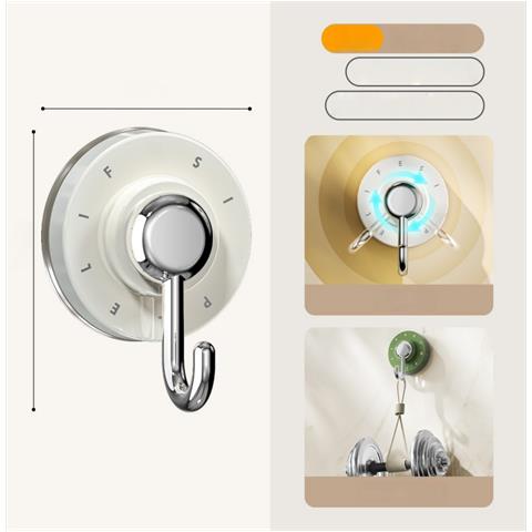 Set Di 3 Ganci A Ventosa Senza Foratura - Ganci Da Parete Rimovibili Per Cucina E Bagno White - Foto 2