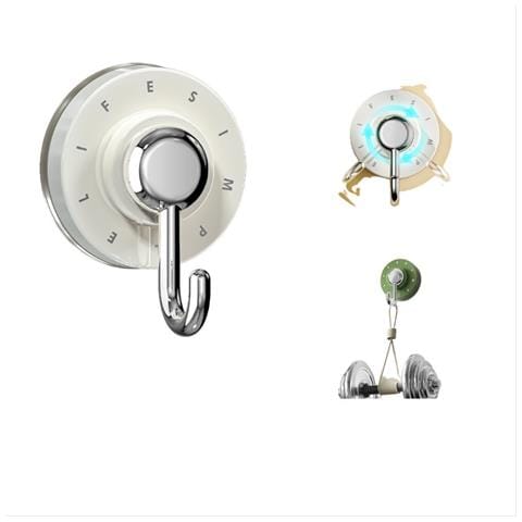 Set Di 3 Ganci A Ventosa Senza Foratura - Ganci Da Parete Rimovibili Per Cucina E Bagno White - Foto 1