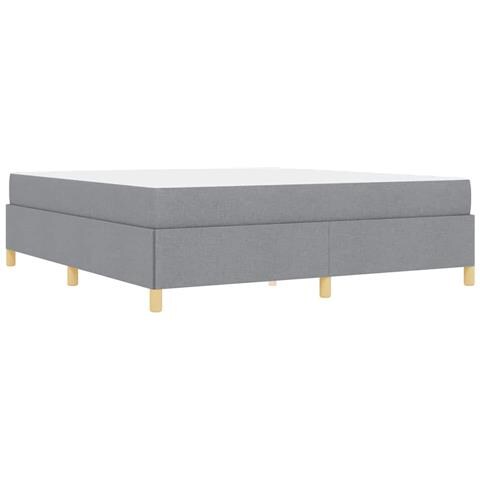 Letto a molle Grigio chiaro e Bianco 180 x 200 cm Tessuto - Foto 9