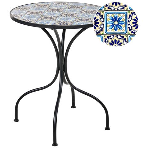 Tavolino Bistrot Aggius 60 Cm 60 Cm Metallo Nero - Foto 2