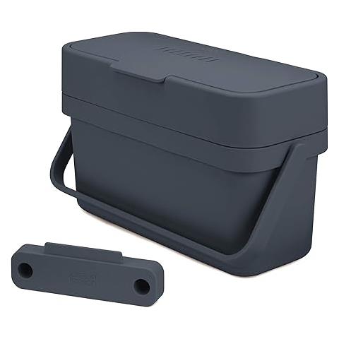 Contenitore Per Rifiuti Organici Compo 4 Capacità 4 Litri Design Stretto Coperchio Ribaltabile Con Ventilazione Regolabile Include Supporto Per Porta Colore Grafite - Foto 1