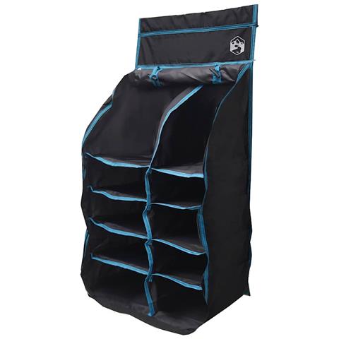Organizer da tenda appeso 10 tasche Nero 40,5 x 25 x 80 cm - Foto 1