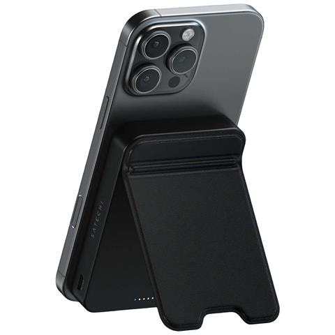Powerbank Magnetico 10000mah Compatibile Qi2 15w Modello Onthego Con Supporto, Nero - Foto 2