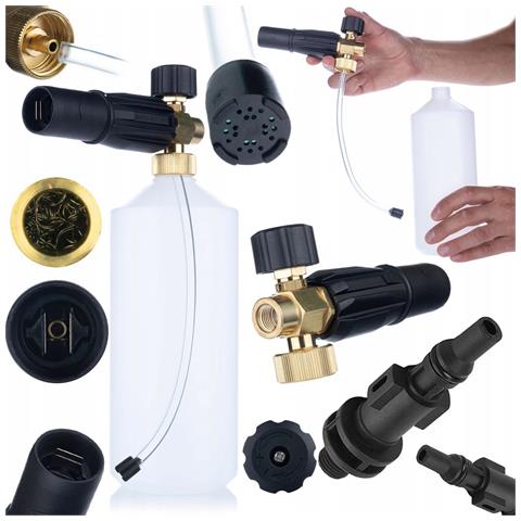 Pistola Schiumogena S0401 1000ml Per Idropulitrice G1/4f, Ugello 1,23mm | Compatibile Con Lavor - Alta Qualità, Regolazione Schiuma - Foto 1