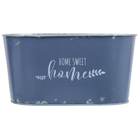 Cestino In Metallo Blu 22,5x13,7x11,3 B20x11 - Foto 2