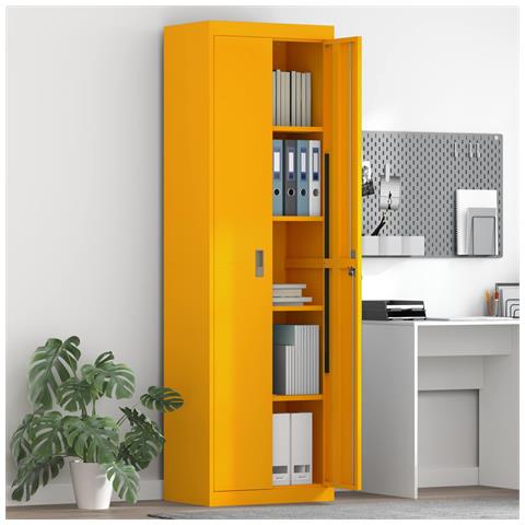 Armadio Giallo senape 60 x 40 x 200 cm Acciaio - Foto 2