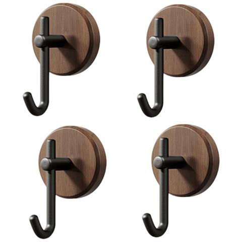 Ganci Sopraporta Neri Set Da 4 — Appendini Porta Abs Senza Fori, Portata 5-10kg - Foto 1