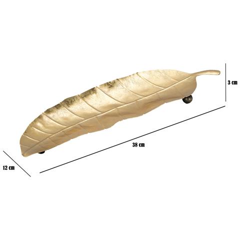 Svuotatasche Foglia Long In Ferro Dorato 38x3x11 Cm - Foto 8