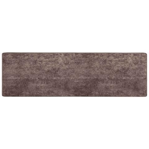 Runner Tappeto MARSA Grigio 350 x 80 cm Poliestere e PVC - Foto 1