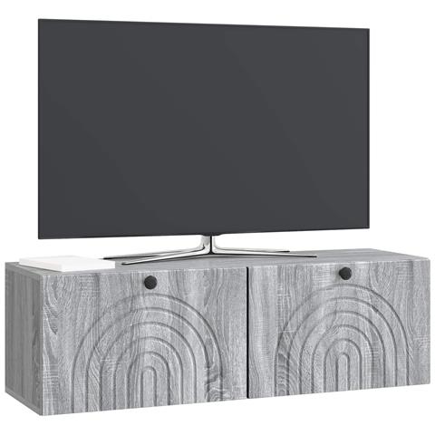 Mobile Porta TV da Muro Grigio Sonoma 98 x 31 x 30 cm - Foto 2