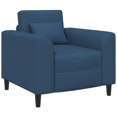 Poltrona Blu Tessuto - Foto 1