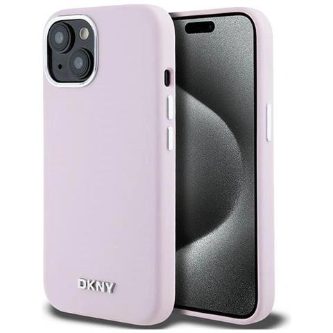 Custodia Dkny ""liquid Silicone Small Metal Logo Magsafe"" Per Iphone 15 / 14 / 13 - Rosa - Foto 1