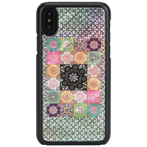 Custodia Per Iphone Xs /s, Nera Con Motivo Floreale - Foto 1