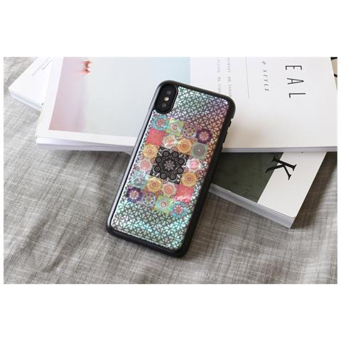 Custodia Per Iphone Xs /s, Nera Con Motivo Floreale - Foto 4