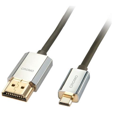 Cavo Slim HDMI High Speed A / D CROMO®, 1m - Foto 2