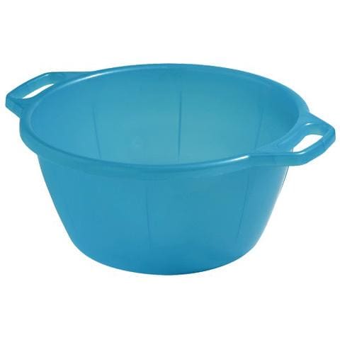 Bacinella tonda 22 Lt in polietilene bassa densita' colore azzurro perla - Foto 1