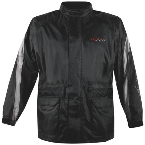 Giacca Tuta Moto Antipioggia Impermeabile Antiacqua Con Cappuccio Argento 3xl - Foto 1