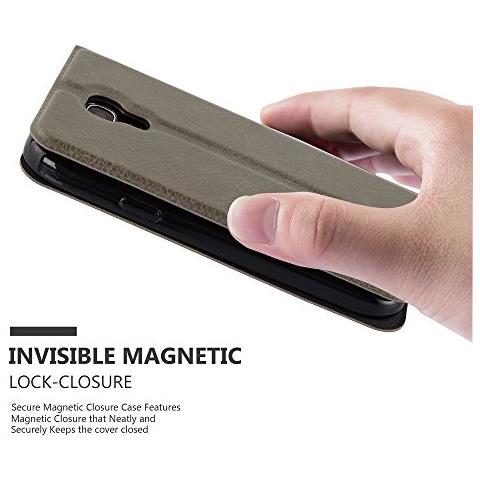 Custodia Compatibile Con Samsung Galaxy S4 In Bruno Pietra - Coperchio Protettivo Con Chiusura Magnetica, Funzione Stand E 2 Finestre Di Visualizzazione - Foto 2
