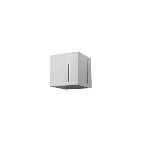 Lampada Da Parete, In Alluminio, 12 X 10 X 10 Cm, Colore: Grigio - Foto 1