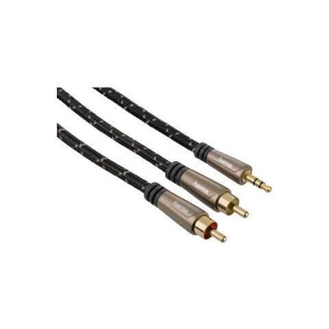3m 2 x RCA - 3.5mm m / m 3m 2 x RCA 3.5mm Marrone cavo audio - Foto 1